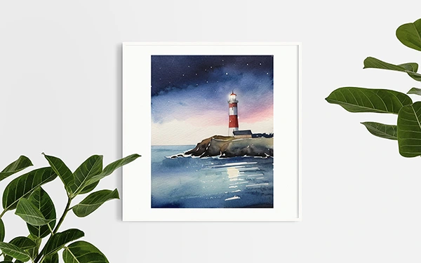 Lighthouse at night | Rimidesigns