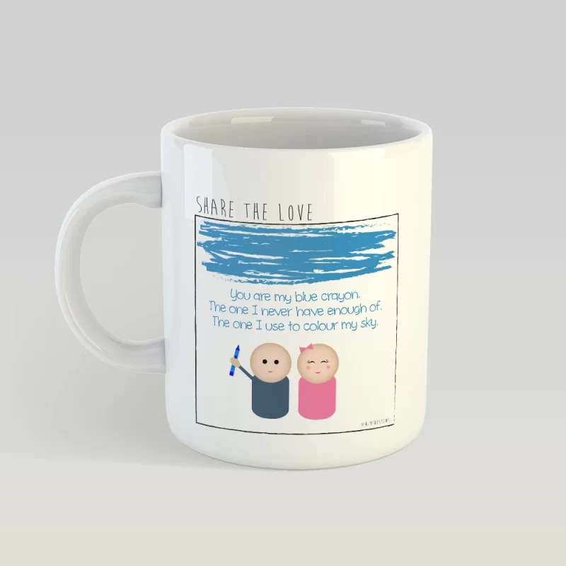 My blue crayon MUG